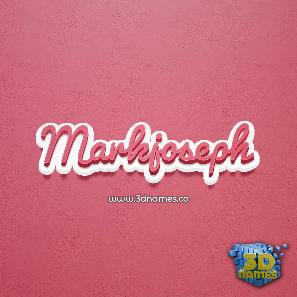 markjoseph in Red Scribble style - 3D name wallpaper