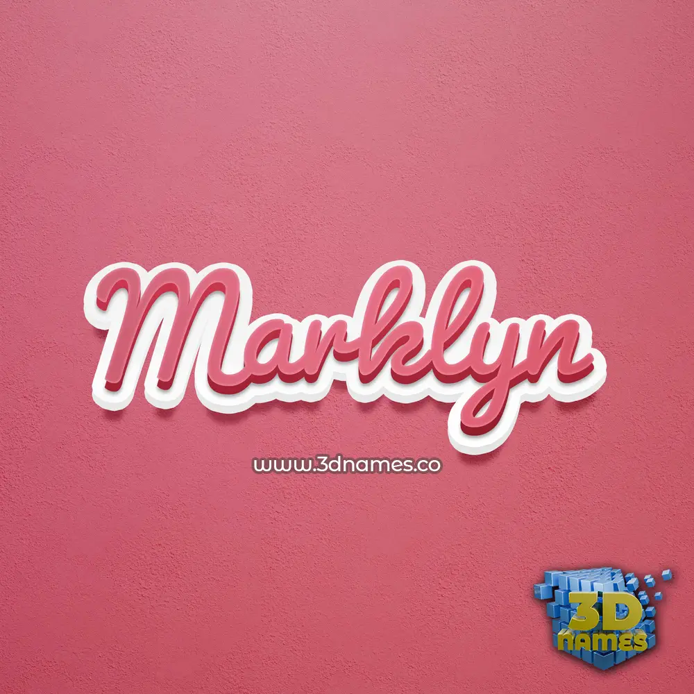 marklyn in Red Scribble style - 3D name wallpaper