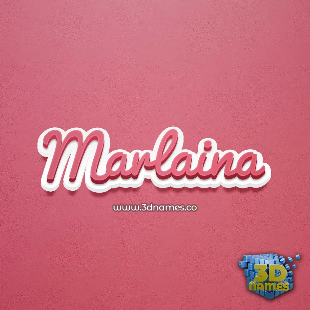 marlaina in Red Scribble style - 3D name wallpaper