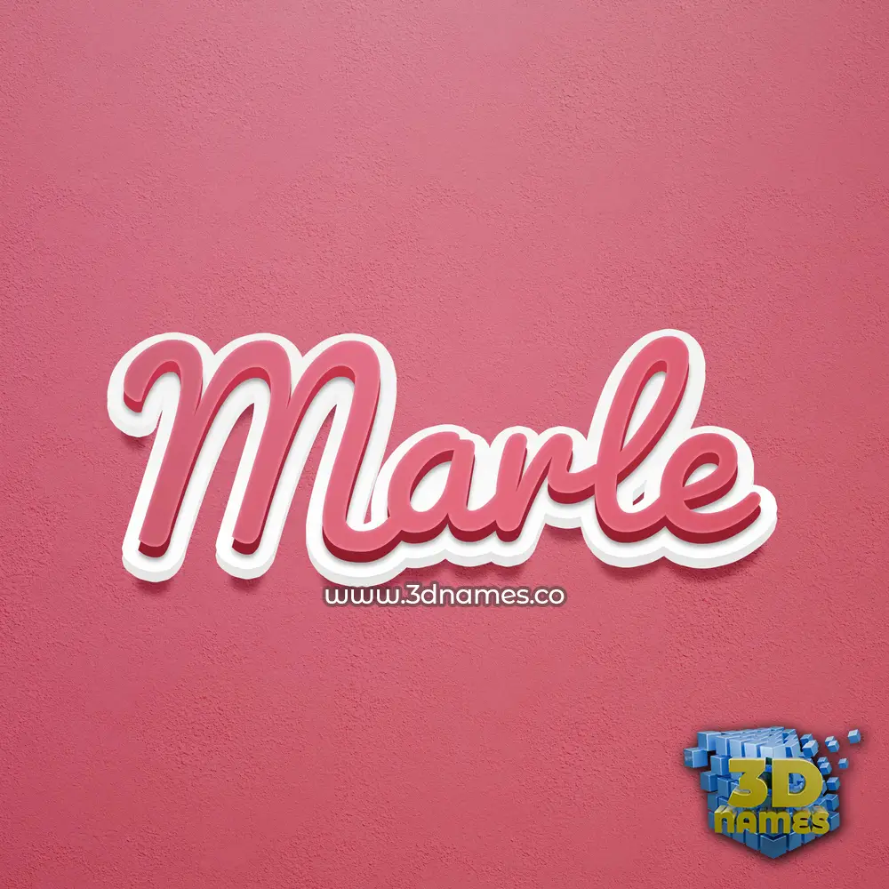 marle in Red Scribble style - 3D name wallpaper
