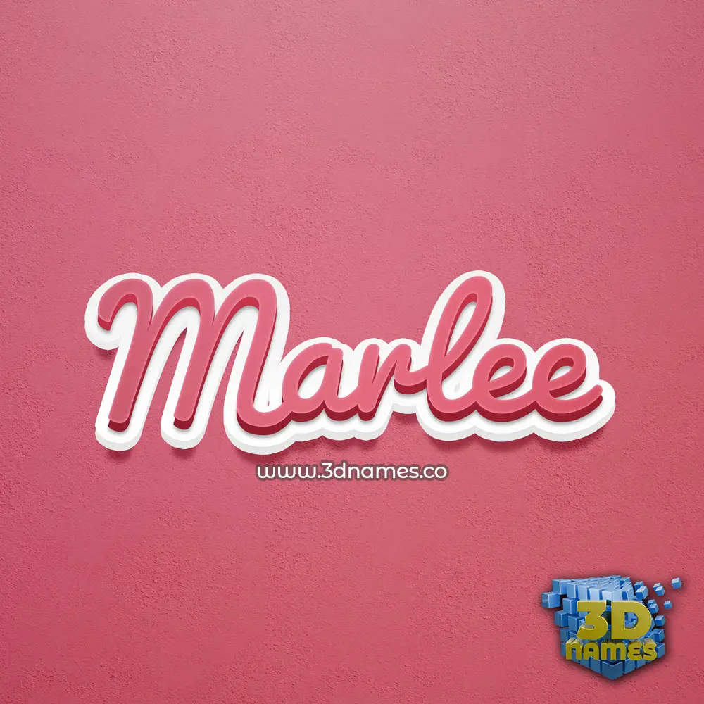marlee in Red Scribble style - 3D name wallpaper