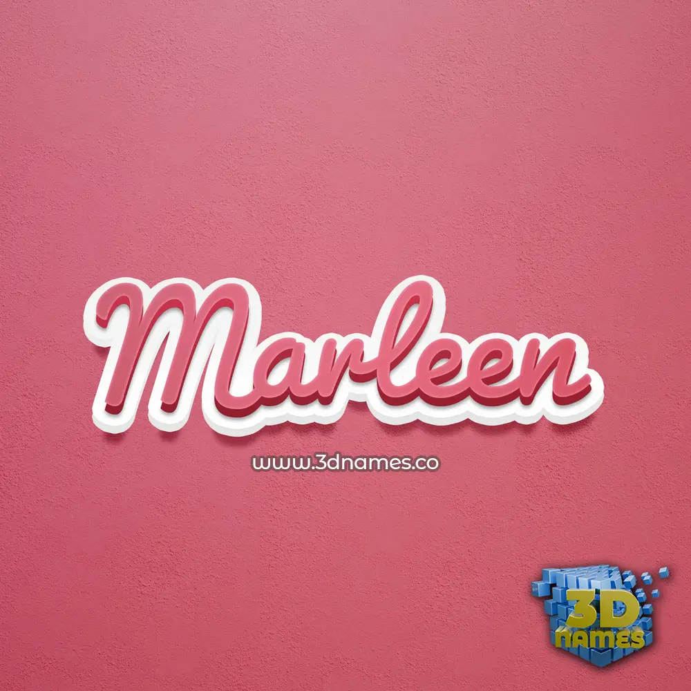 marleen in Red Scribble style - 3D name wallpaper