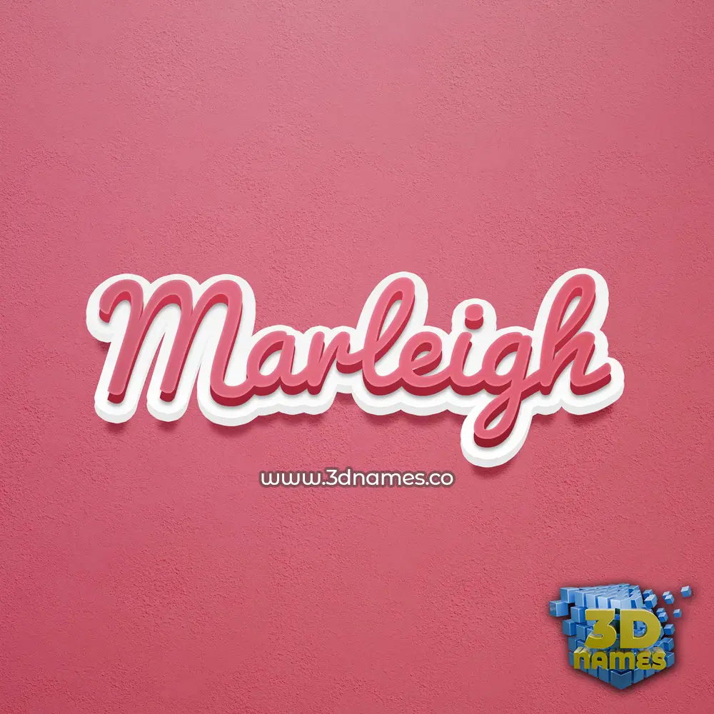 marleigh in Red Scribble style - 3D name wallpaper