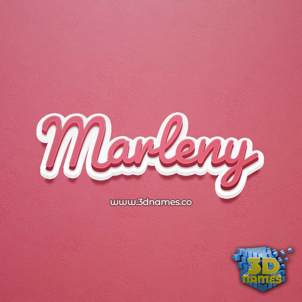 marleny in Red Scribble style - 3D name wallpaper