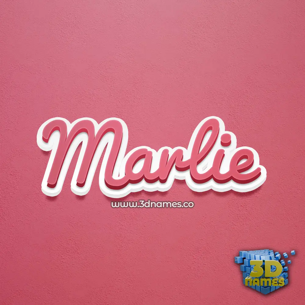 marlie in Red Scribble style - 3D name wallpaper