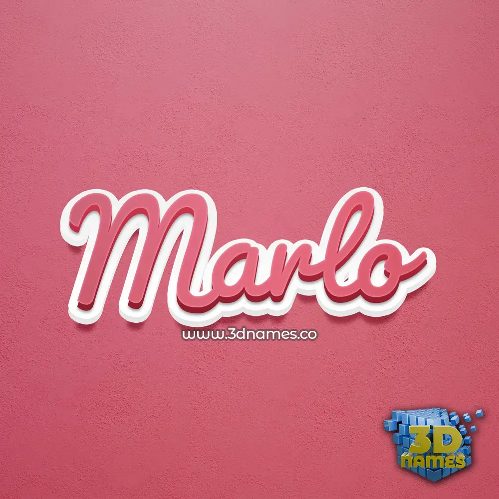 marlo in Red Scribble style - 3D name wallpaper