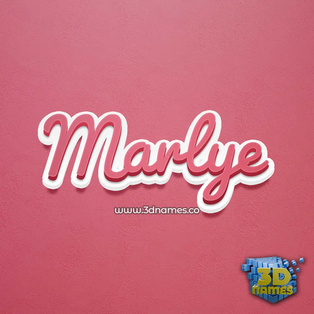 marlye in Red Scribble style - 3D name wallpaper