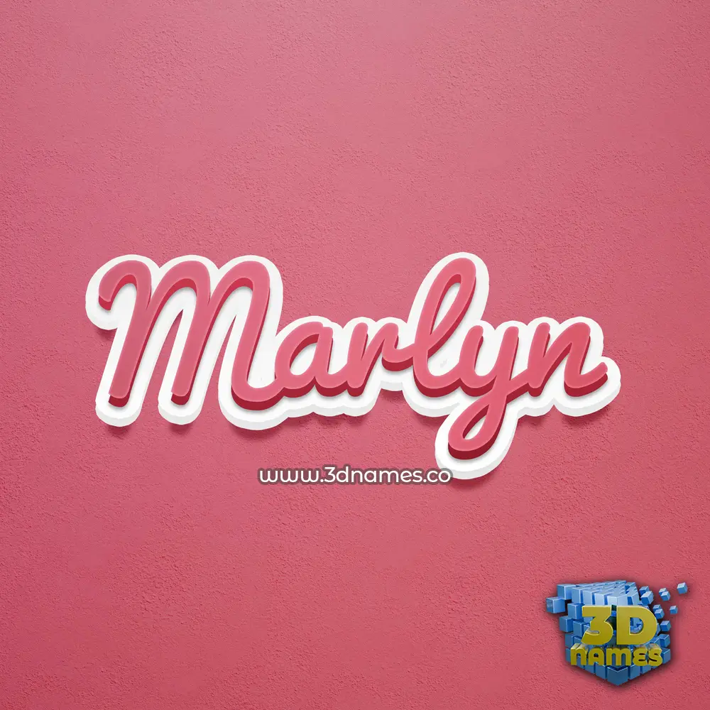 marlyn in Red Scribble style - 3D name wallpaper