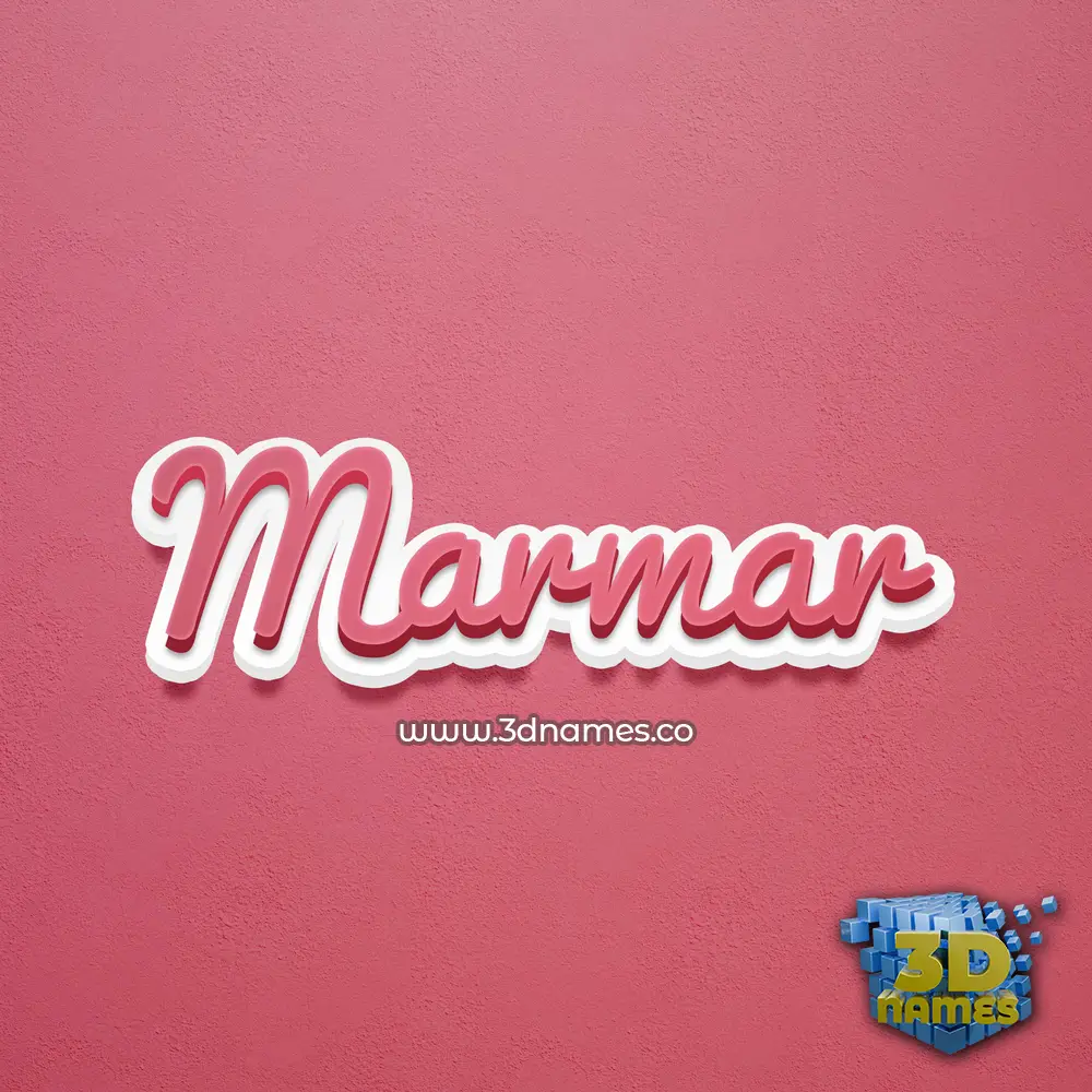 marmar in Red Scribble style - 3D name wallpaper