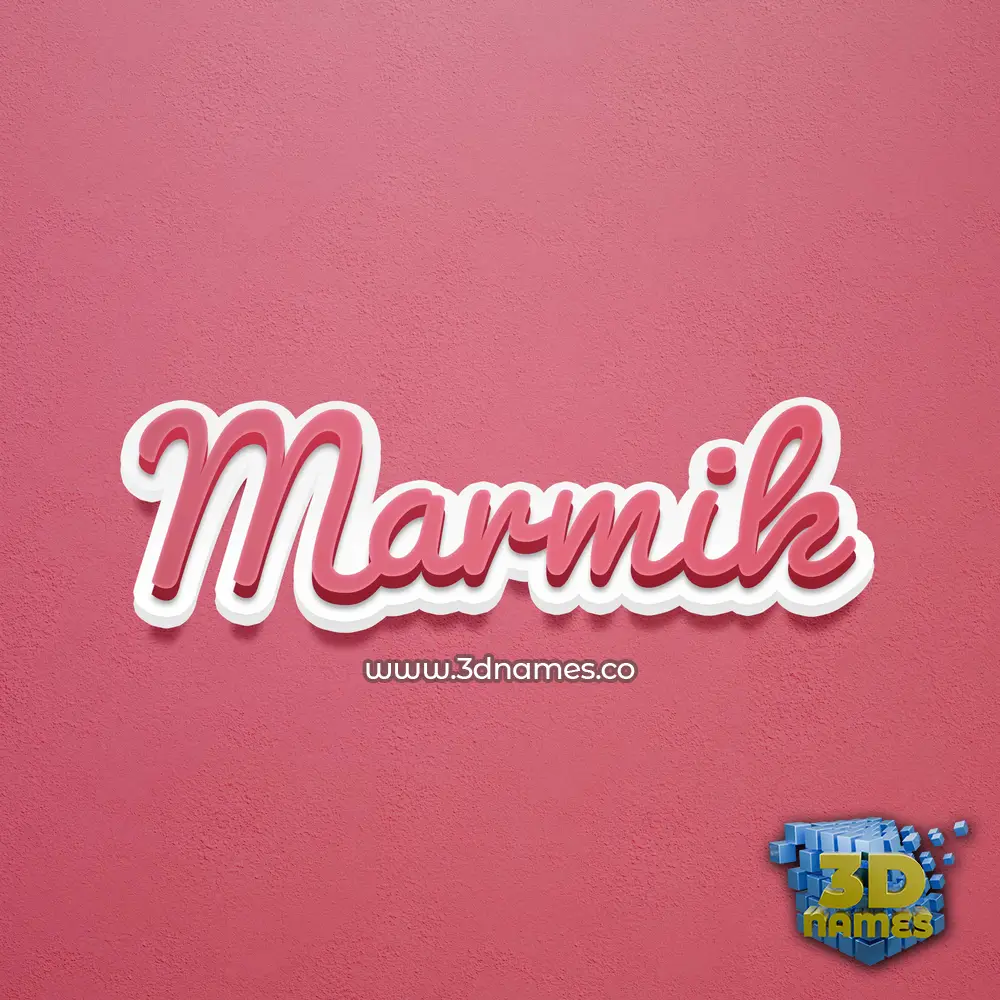 marmik in Red Scribble style - 3D name wallpaper