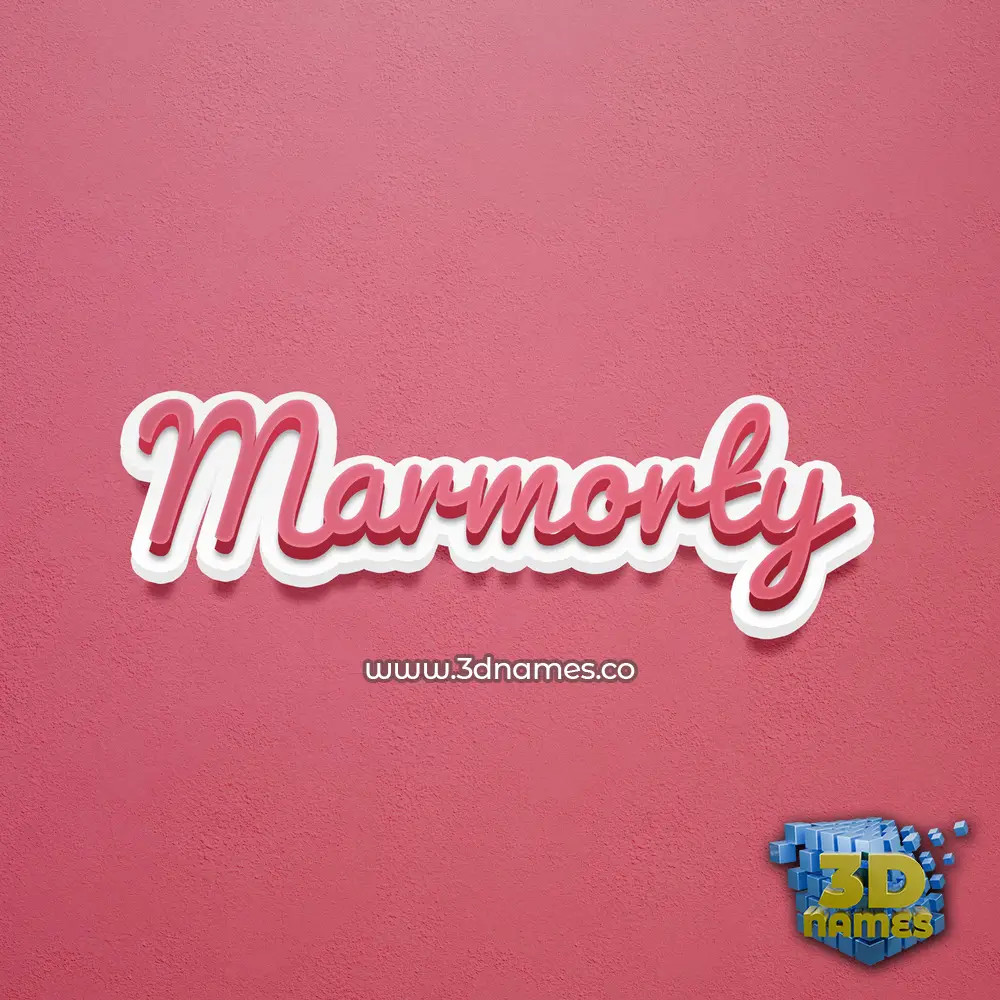 marmorty in Red Scribble style - 3D name wallpaper