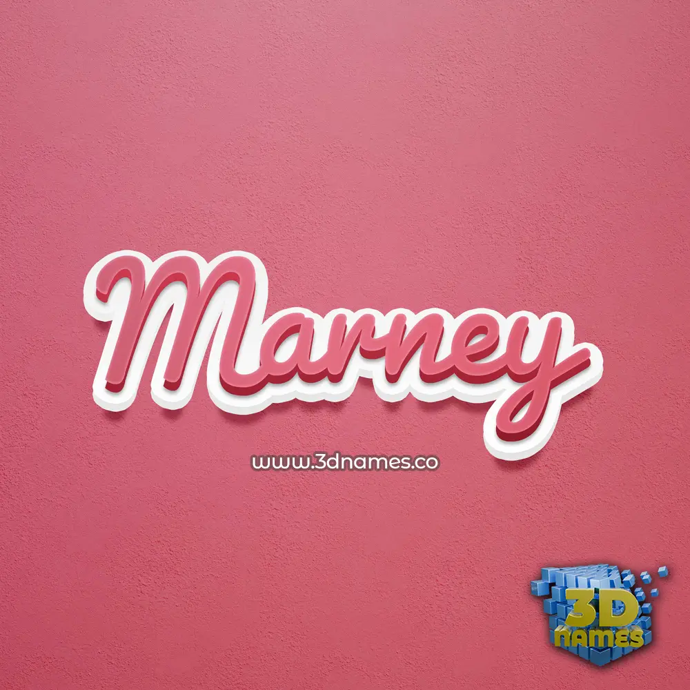 marney in Red Scribble style - 3D name wallpaper