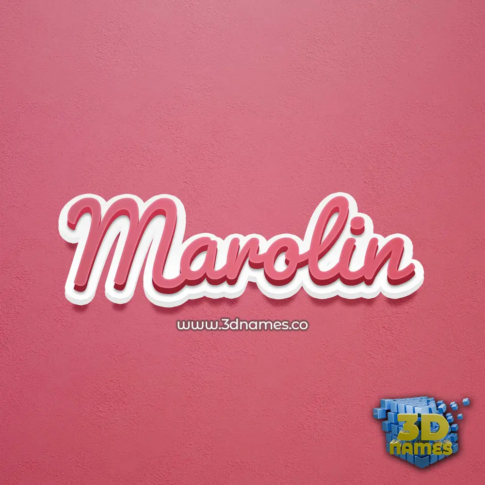 marolin in Red Scribble style - 3D name wallpaper