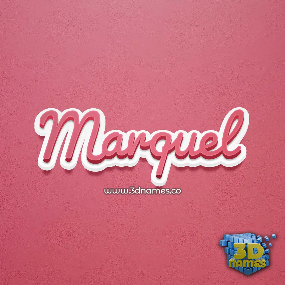 marquel in Red Scribble style - 3D name wallpaper