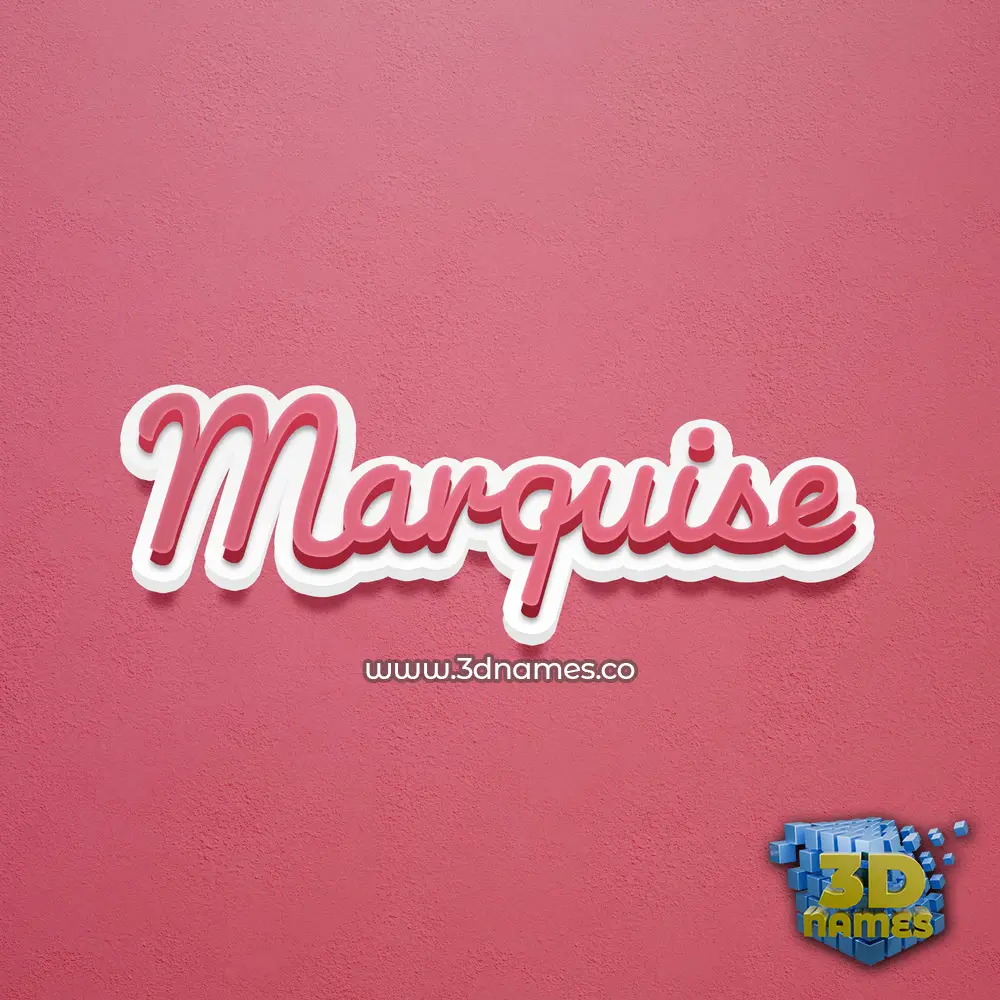 marquise in Red Scribble style - 3D name wallpaper
