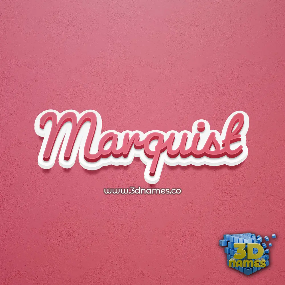 marquist in Red Scribble style - 3D name wallpaper
