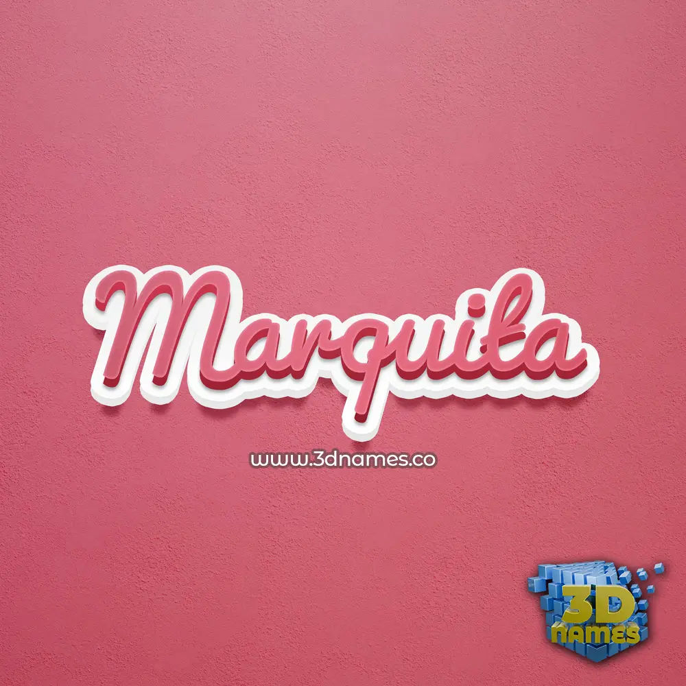 marquita in Red Scribble style - 3D name wallpaper