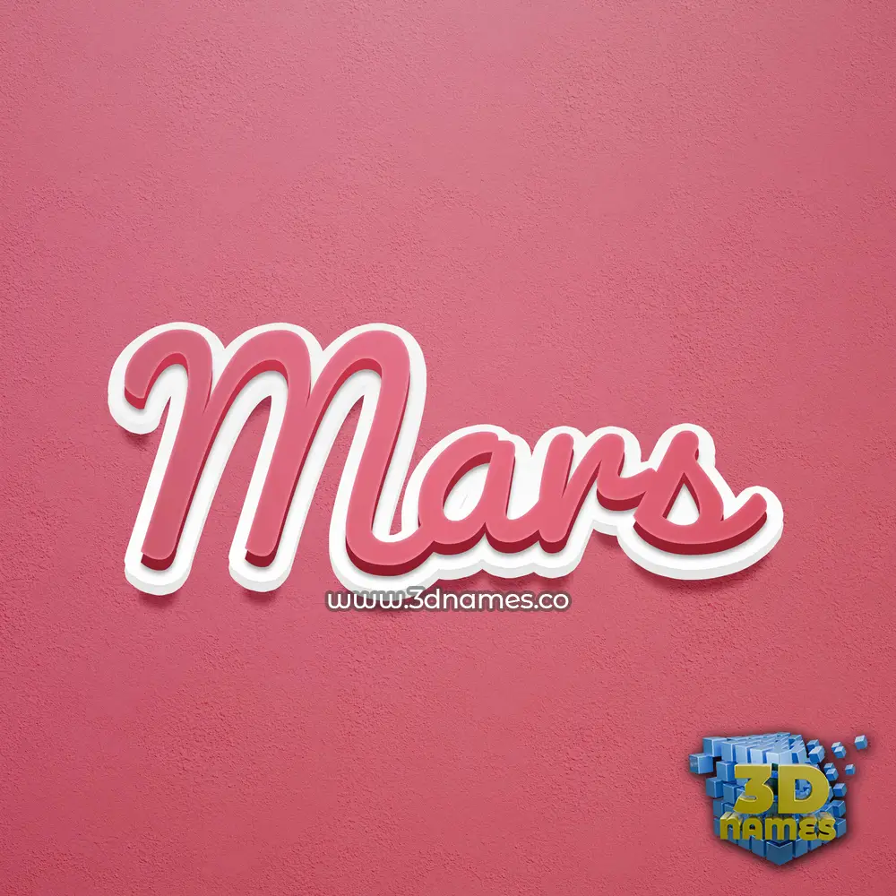mars in Red Scribble style - 3D name wallpaper