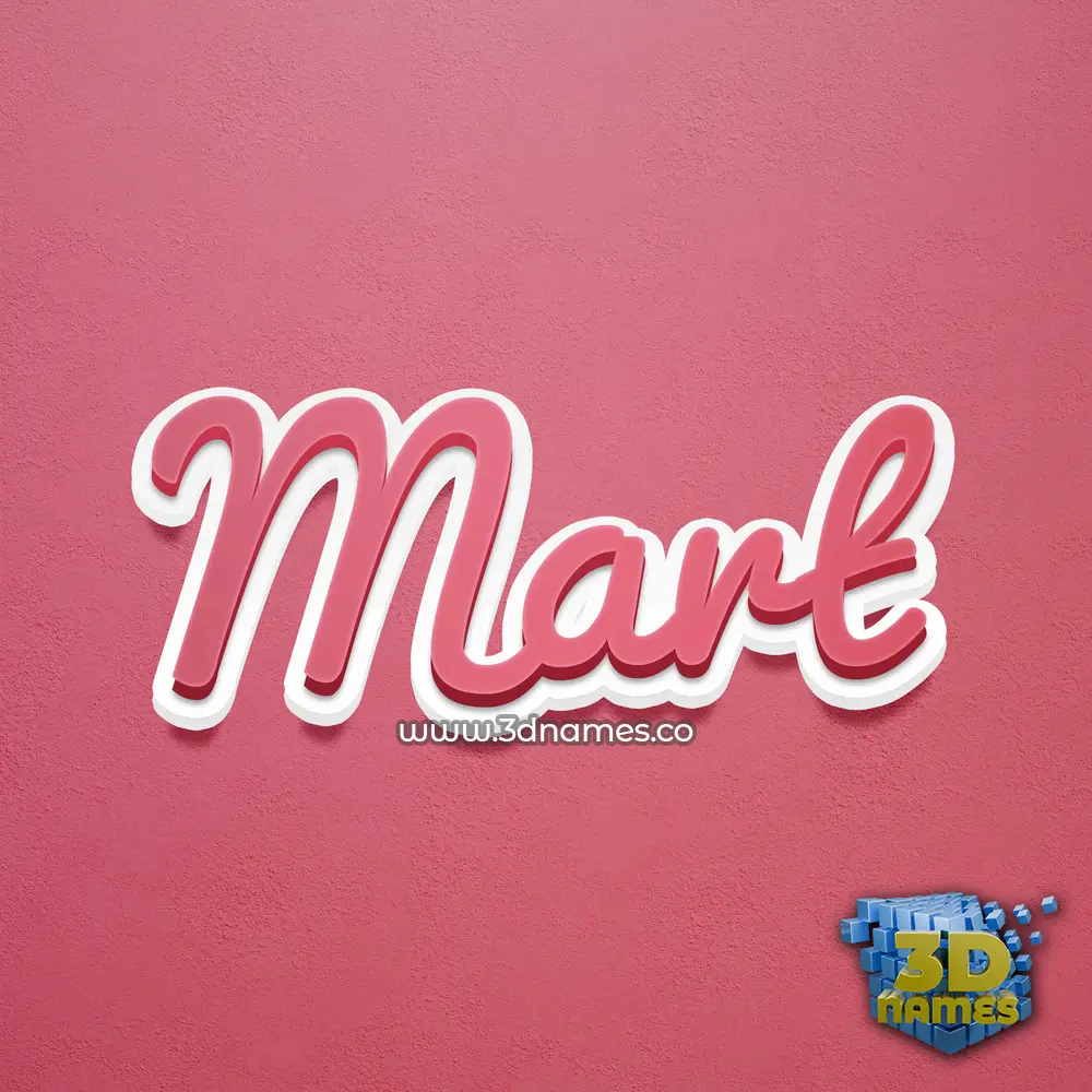 mart in Red Scribble style - 3D name wallpaper