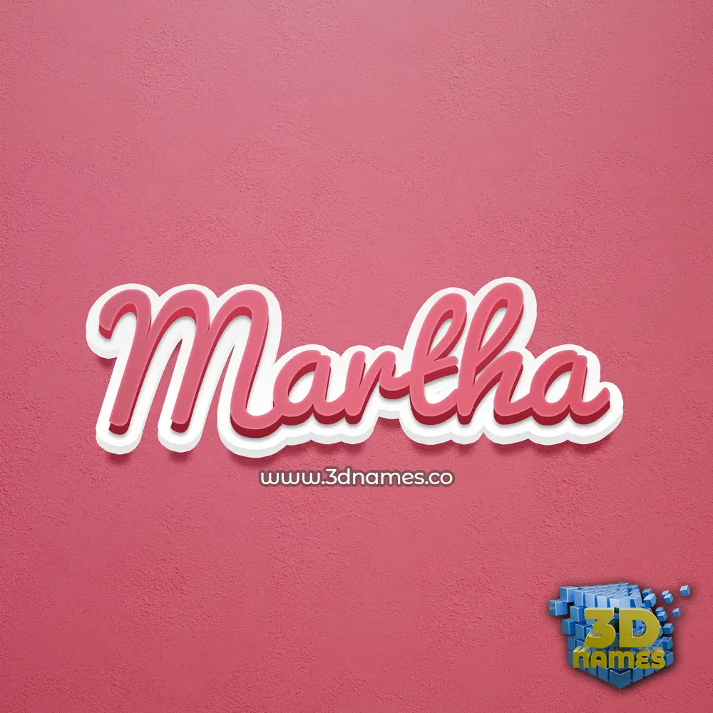 martha in Red Scribble style - 3D name wallpaper