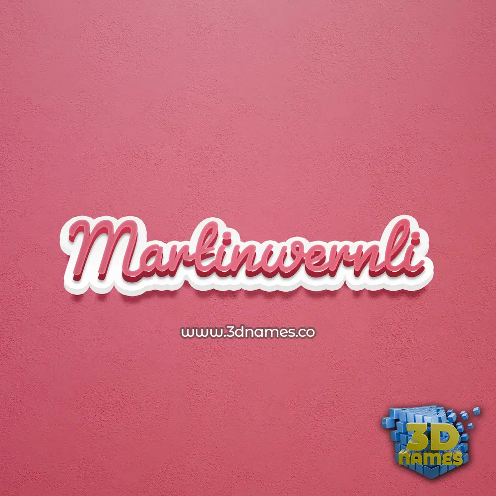 martinwernli in Red Scribble style - 3D name wallpaper
