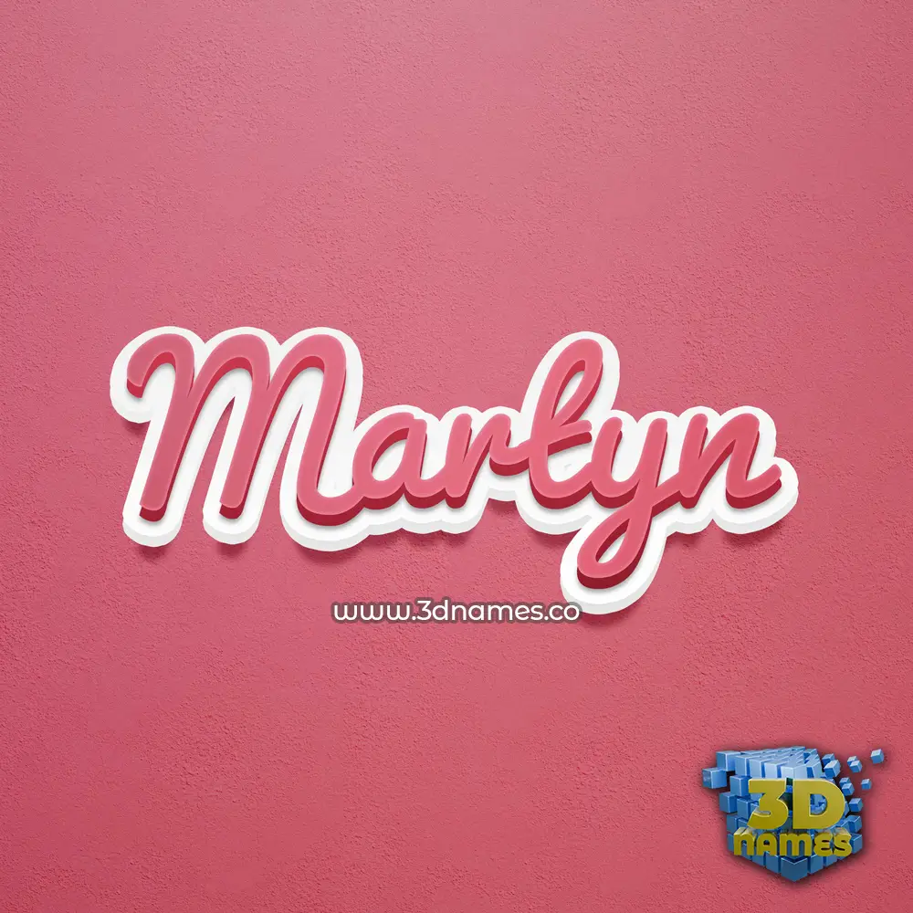 martyn in Red Scribble style - 3D name wallpaper
