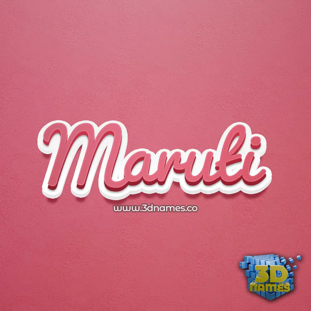 maruti in Red Scribble style - 3D name wallpaper