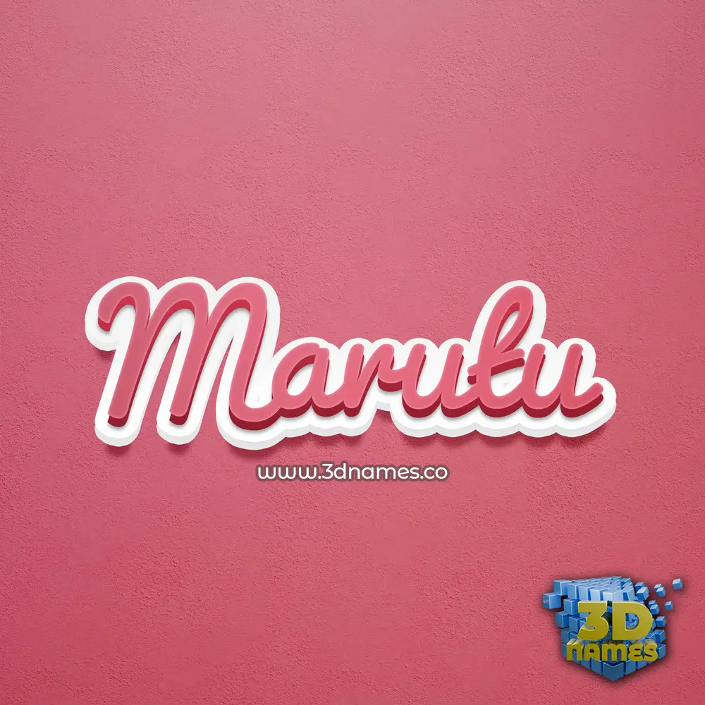marutu in Red Scribble style - 3D name wallpaper