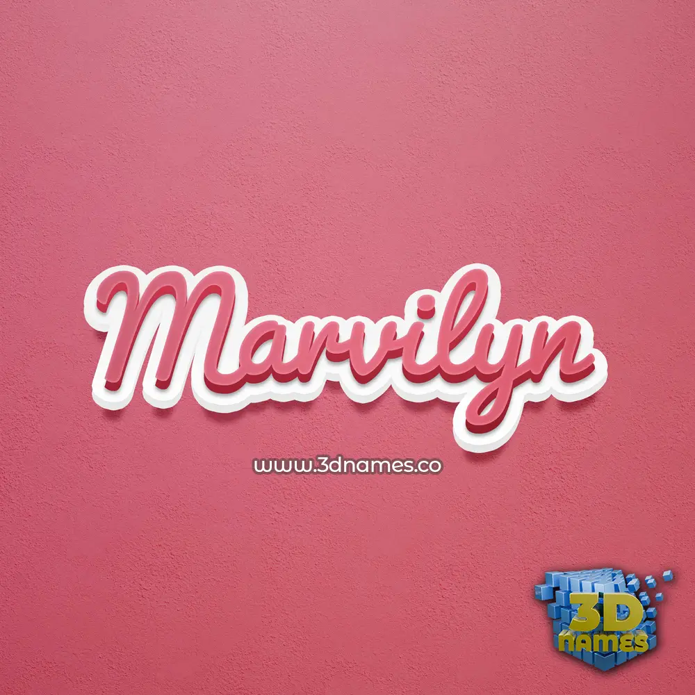 marvilyn in Red Scribble style - 3D name wallpaper