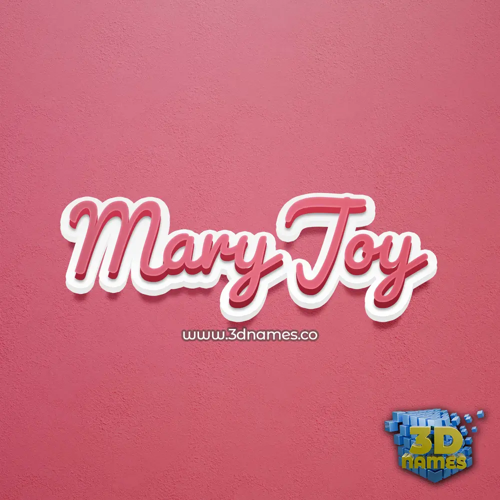 mary joy in Red Scribble style - 3D name wallpaper