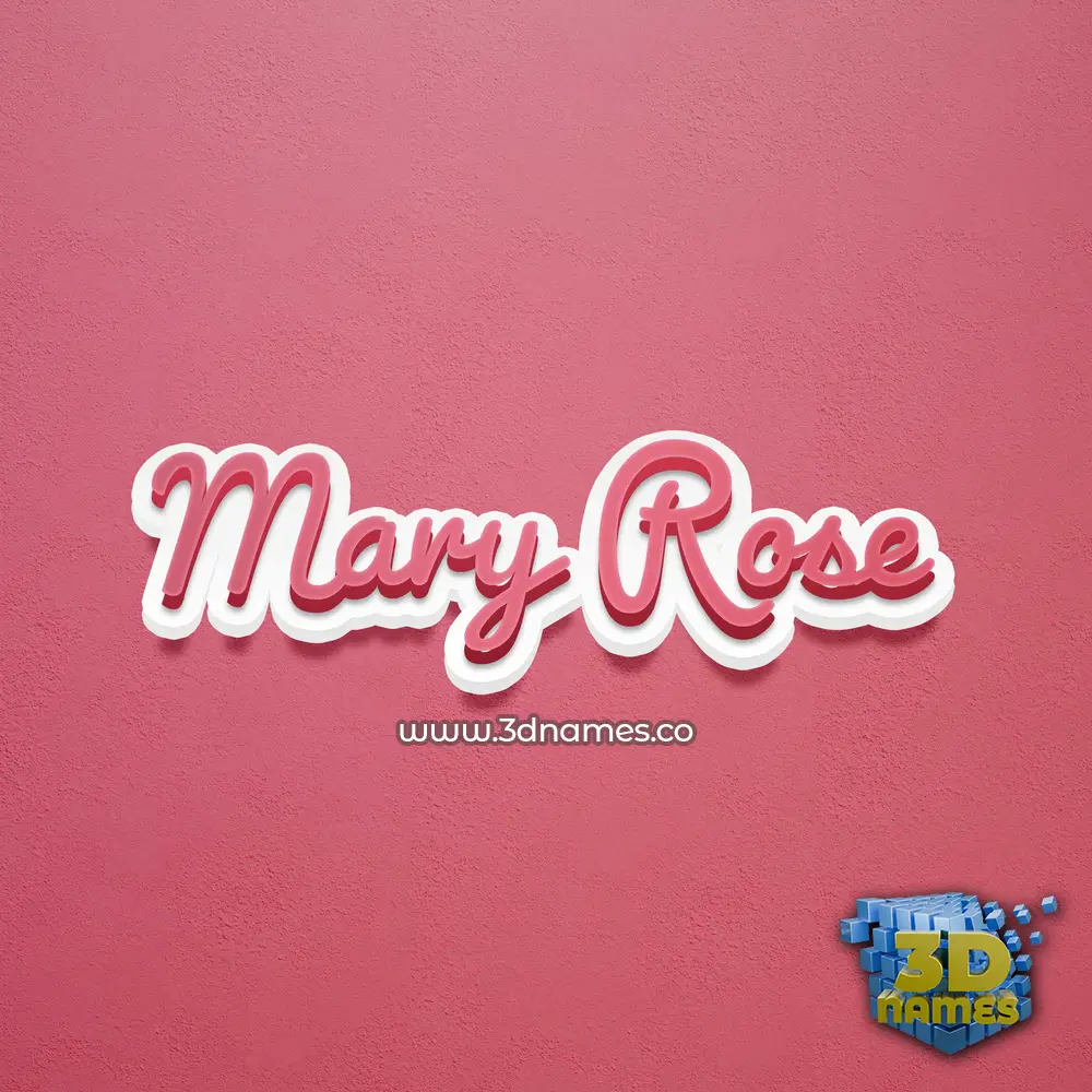 mary rose in Red Scribble style - 3D name wallpaper