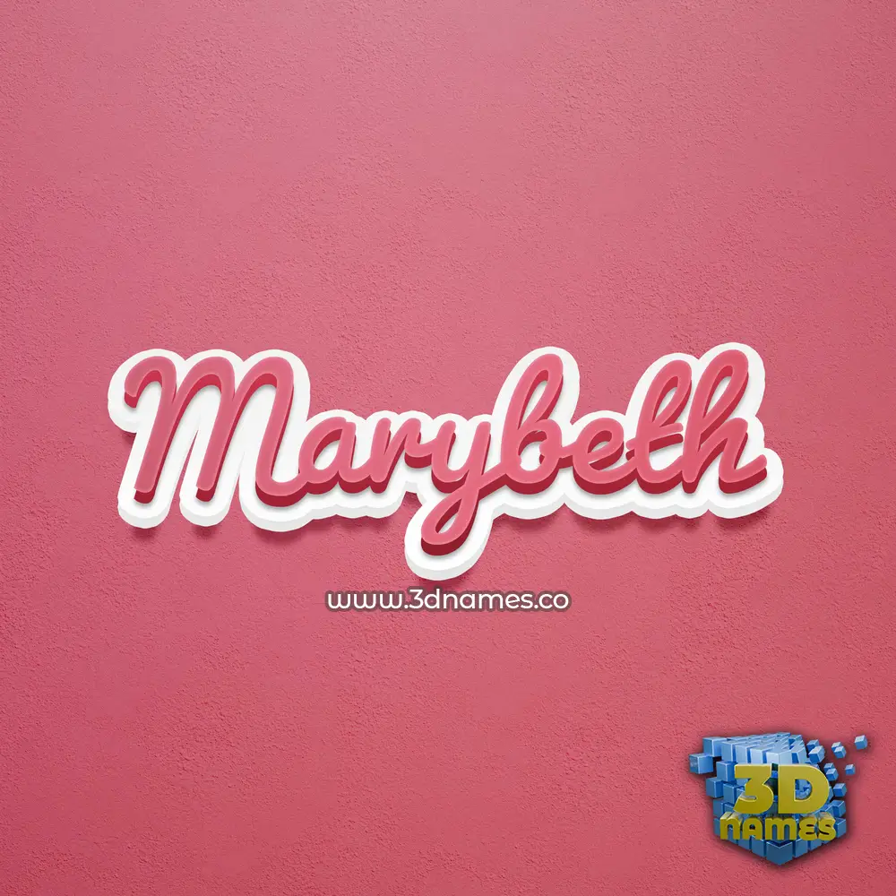marybeth in Red Scribble style - 3D name wallpaper