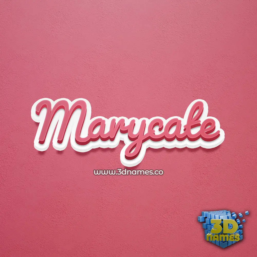 marycate in Red Scribble style - 3D name wallpaper