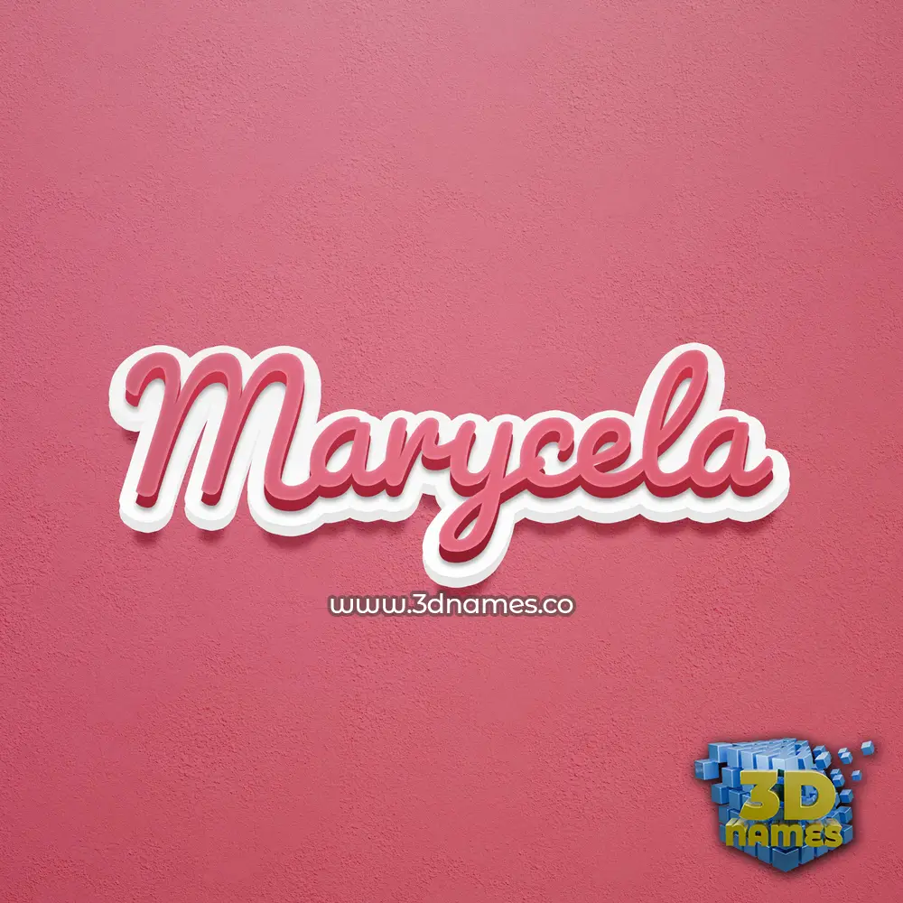 marycela in Red Scribble style - 3D name wallpaper