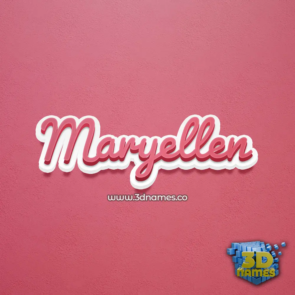 maryellen in Red Scribble style - 3D name wallpaper