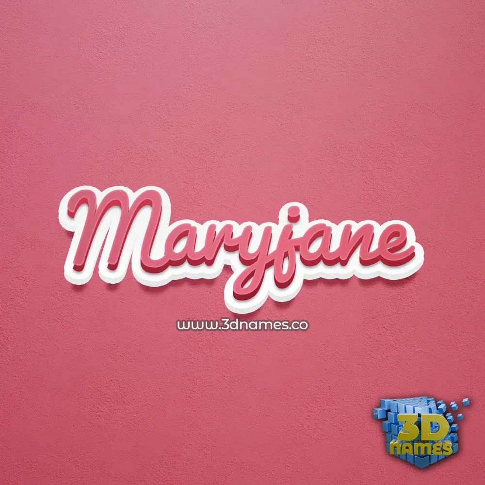 maryjane in Red Scribble style - 3D name wallpaper
