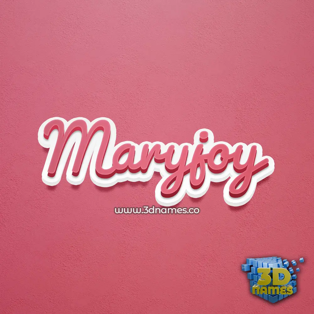 maryjoy in Red Scribble style - 3D name wallpaper