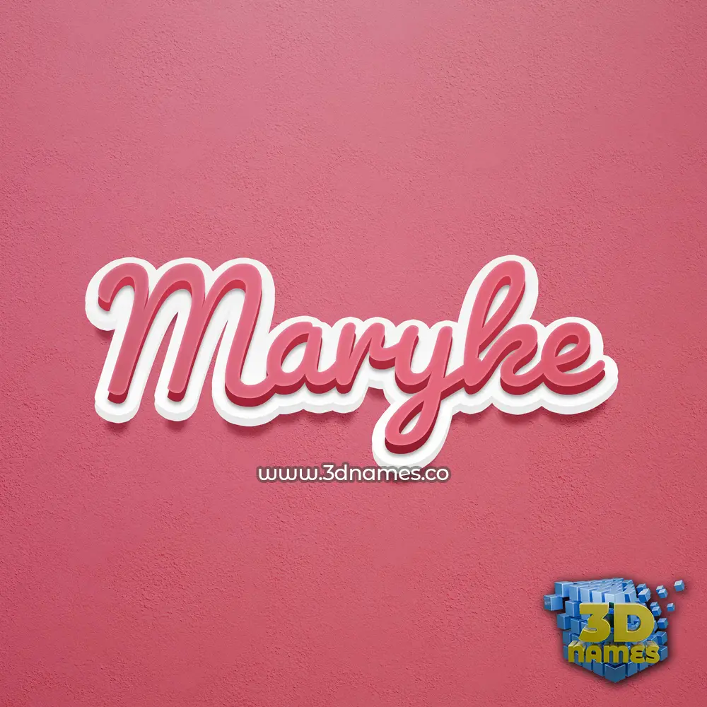 maryke in Red Scribble style - 3D name wallpaper