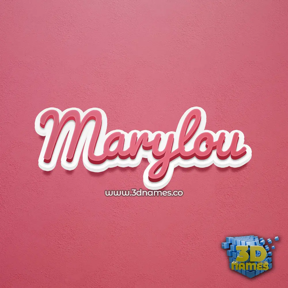 marylou in Red Scribble style - 3D name wallpaper