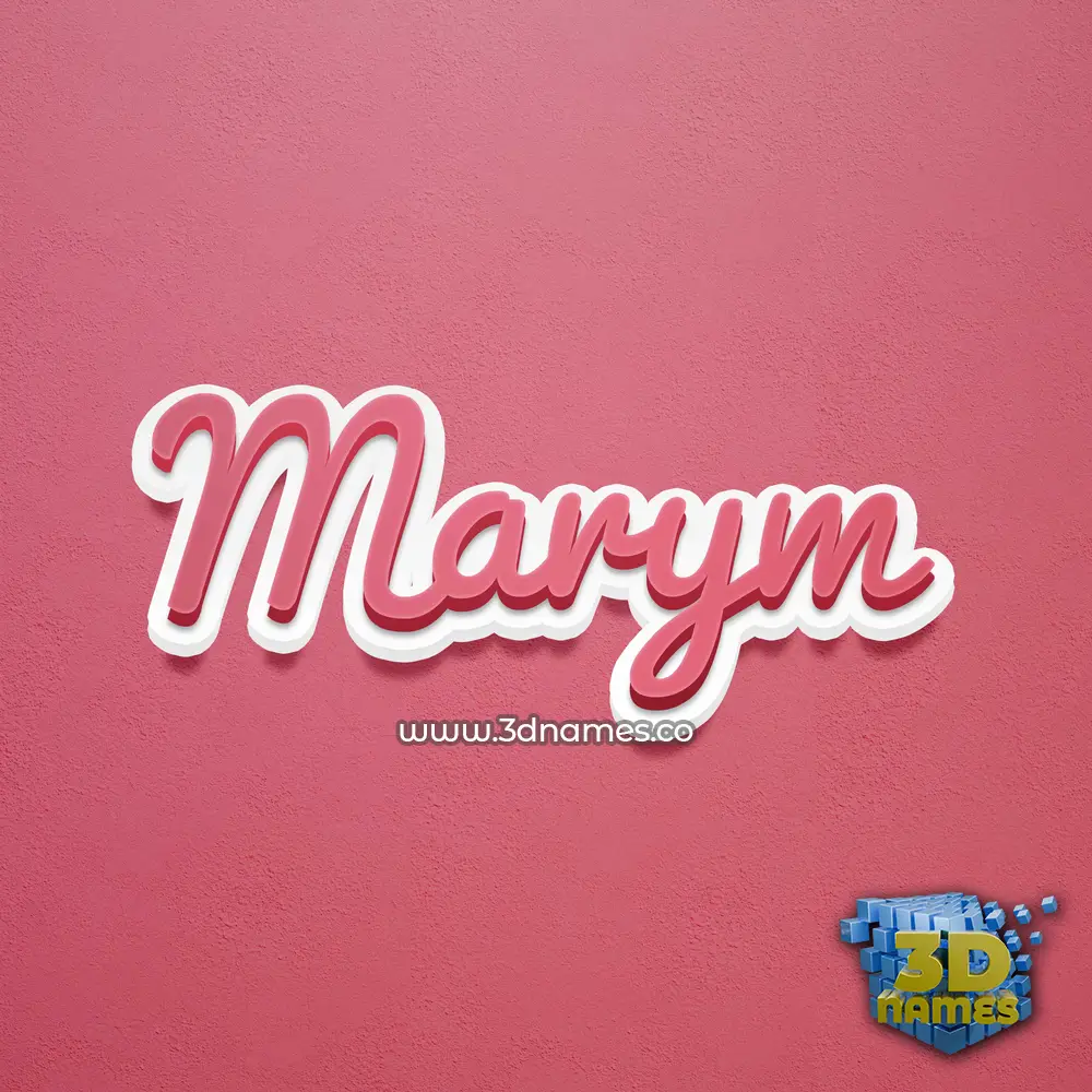 marym in Red Scribble style - 3D name wallpaper