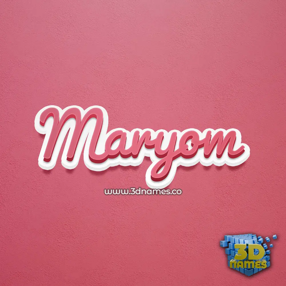 maryom in Red Scribble style - 3D name wallpaper