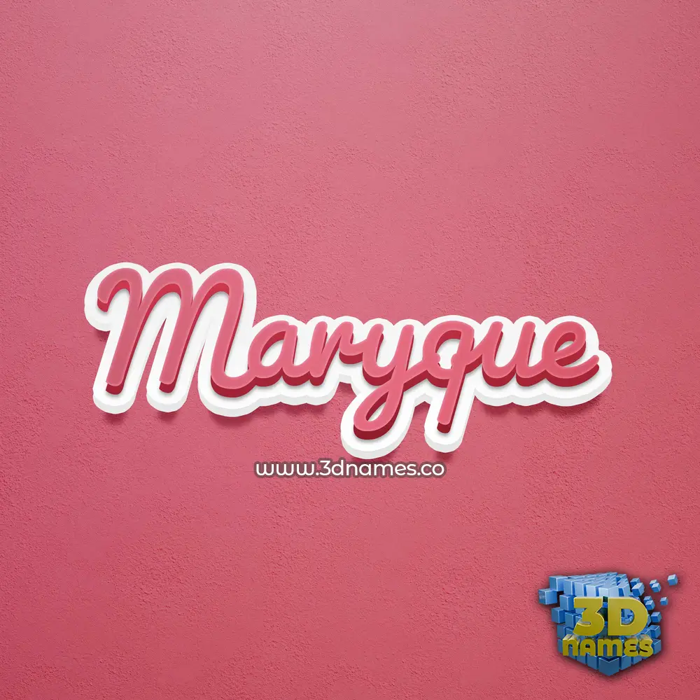 maryque in Red Scribble style - 3D name wallpaper