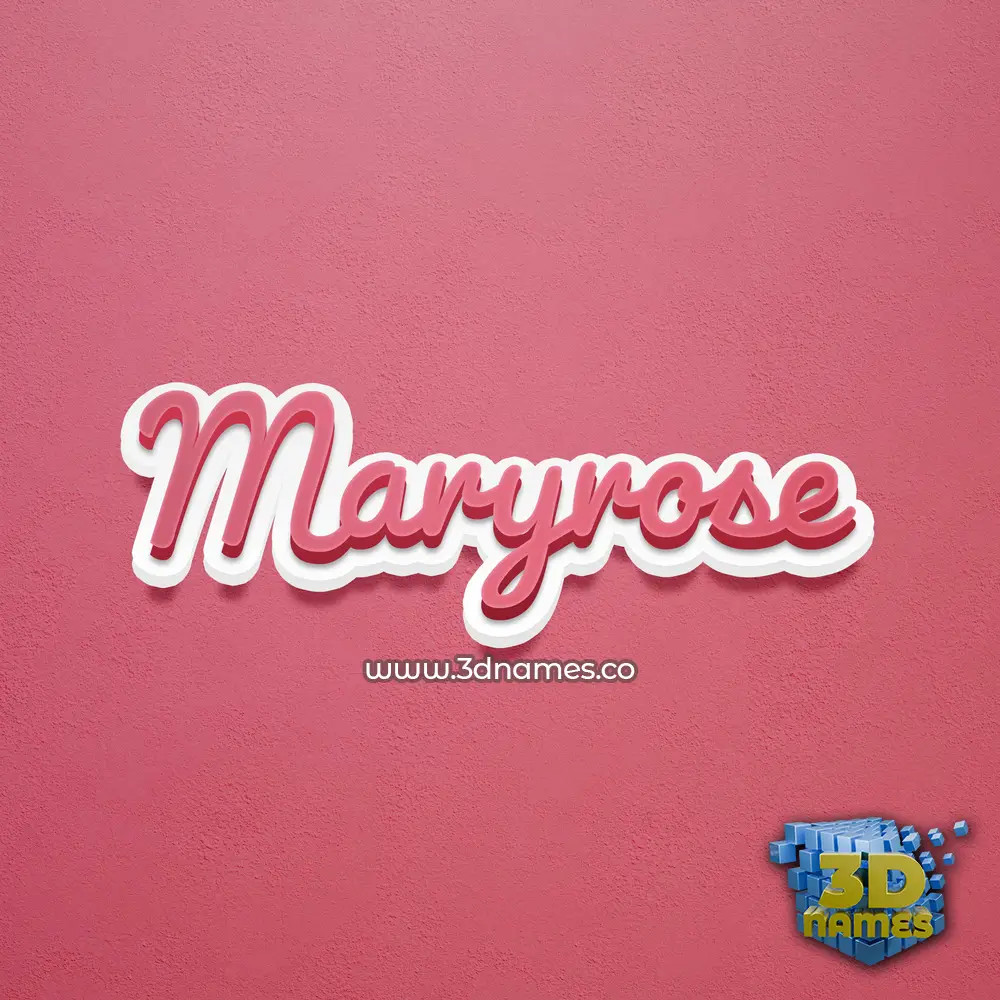 maryrose in Red Scribble style - 3D name wallpaper