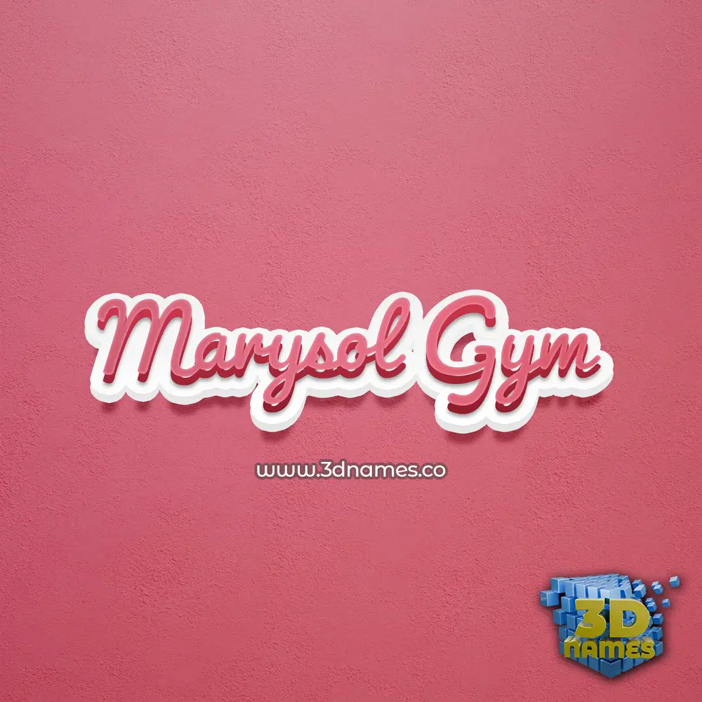 marysol gym in Red Scribble style - 3D name wallpaper