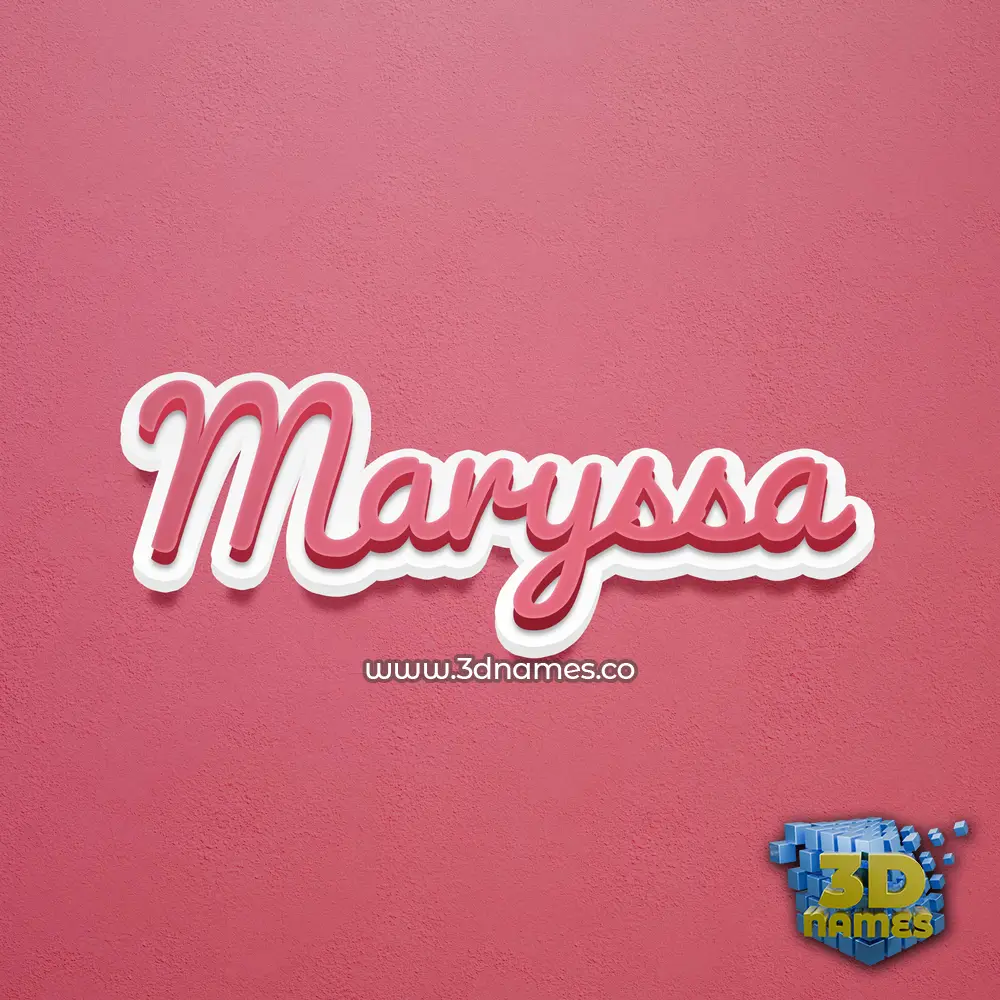 maryssa in Red Scribble style - 3D name wallpaper