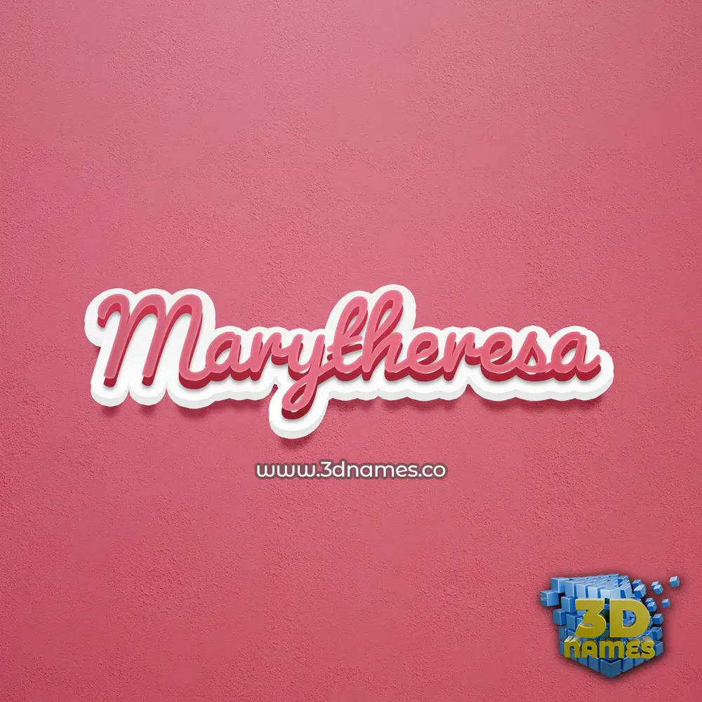marytheresa in Red Scribble style - 3D name wallpaper
