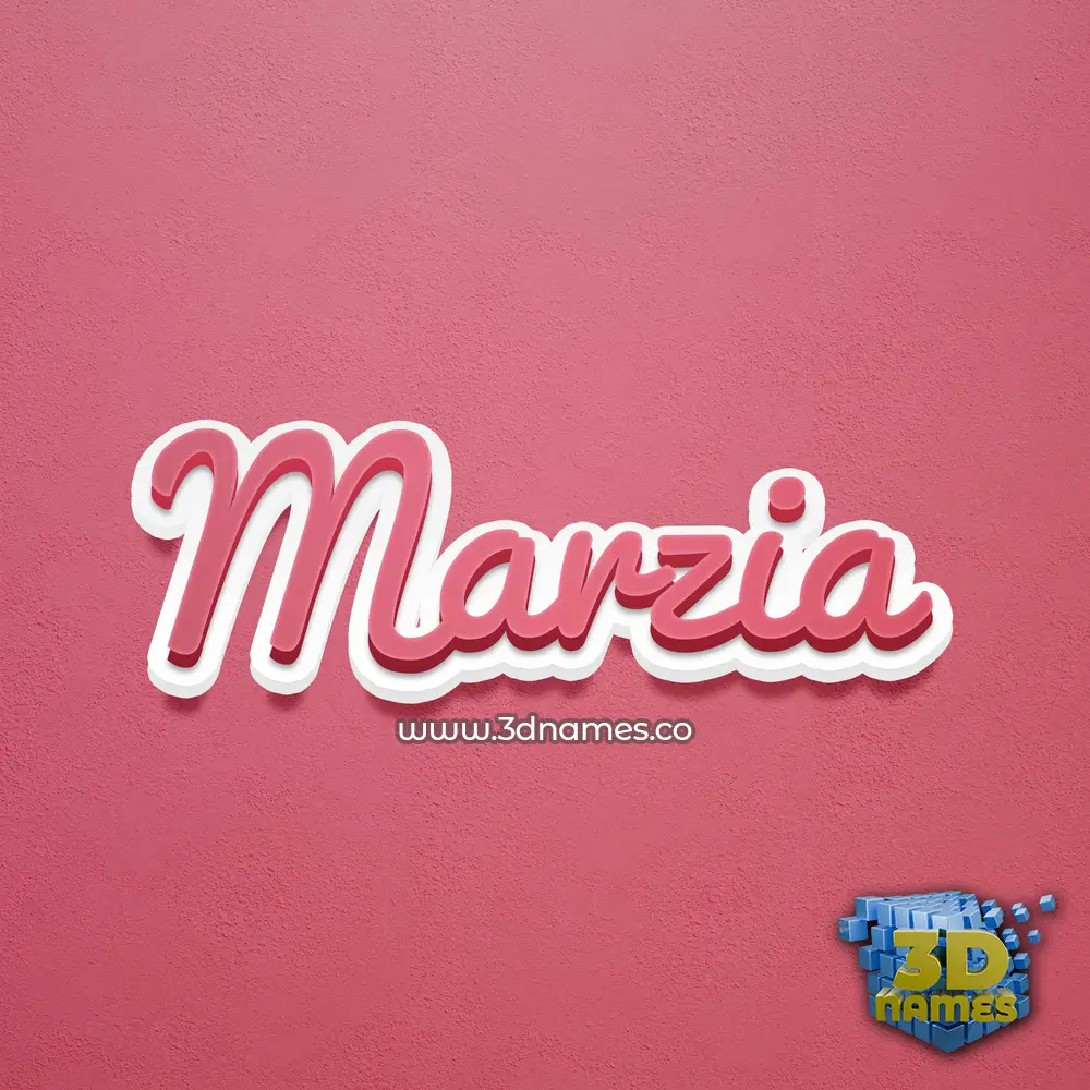 marzia in Red Scribble style - 3D name wallpaper