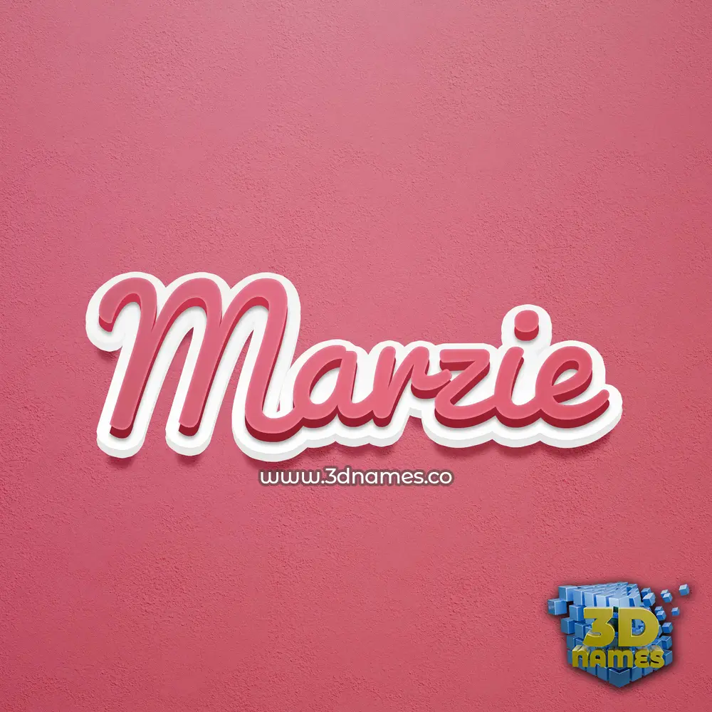 marzie in Red Scribble style - 3D name wallpaper