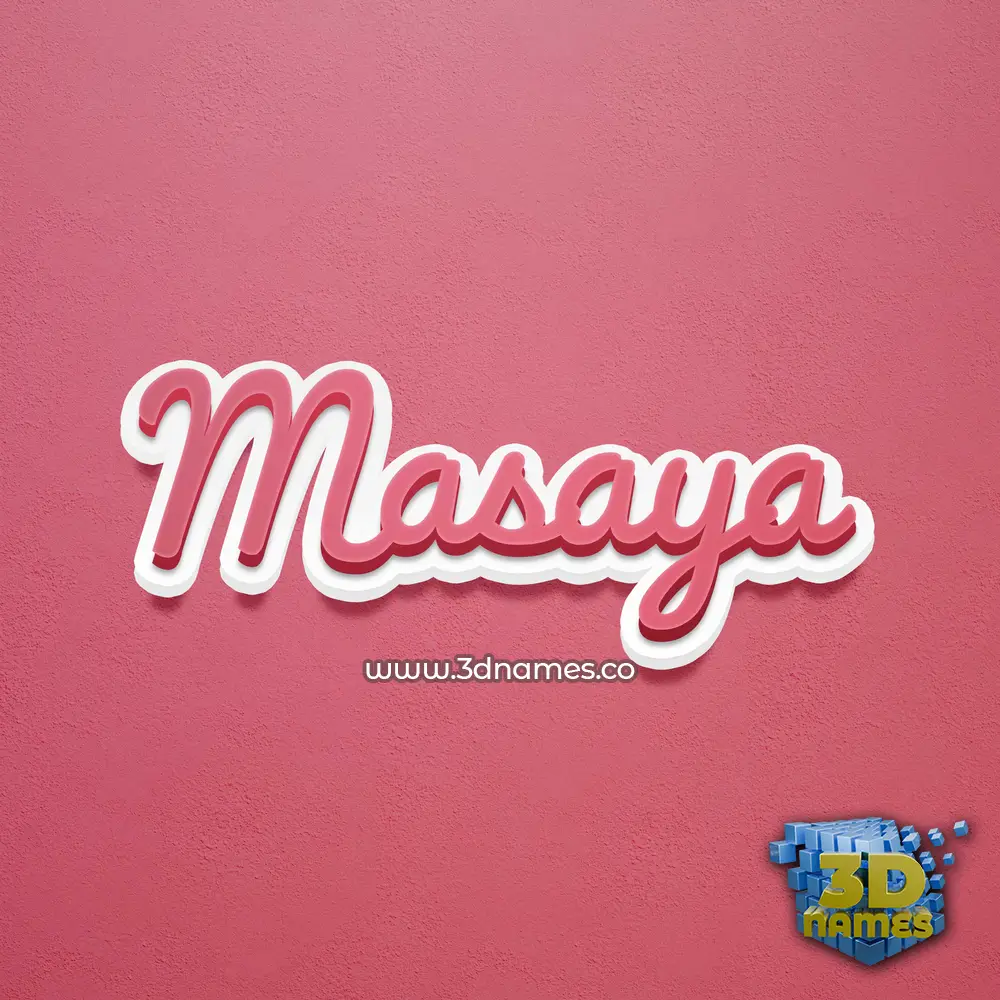 masaya in Red Scribble style - 3D name wallpaper