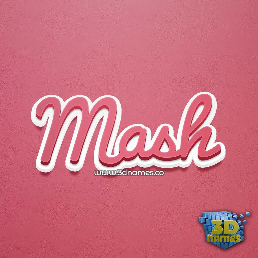 mash in Red Scribble style - 3D name wallpaper